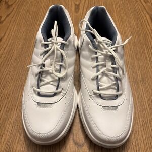 Reebok Ebba Walker Walking Shoes (White/Blue Chrome/Silver Grey,‎ Women's 8.5)